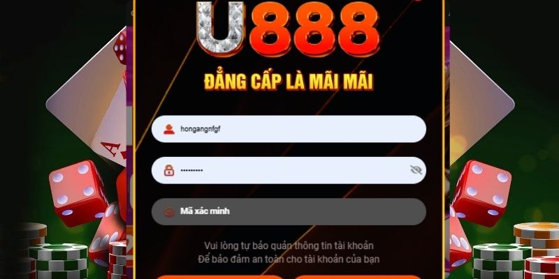 Hướng dẫn các bước đăng nhập nhà cái U888